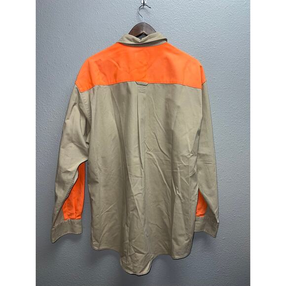 Vintage Pendleton Hunting Shirt Button Up Hong Kong Made Brown orange LS Large - Picture 7 of 11